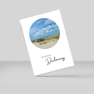Condoleancekaart – Met oprechte deelneming (duinlandschap)